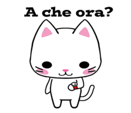 Cats with Italian ordinary words sticker #7626919