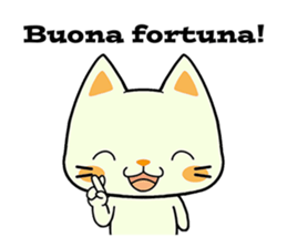 Cats with Italian ordinary words sticker #7626921