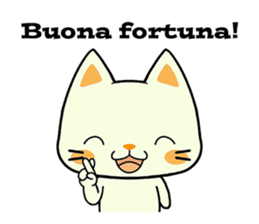 Cats with Italian ordinary words sticker #7626921