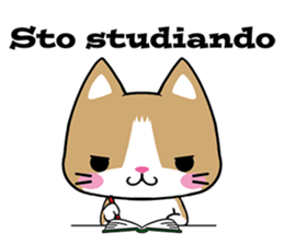 Cats with Italian ordinary words sticker #7626922