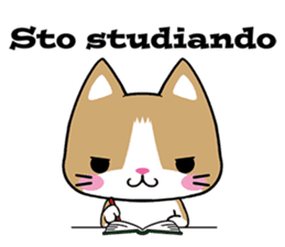 Cats with Italian ordinary words sticker #7626922