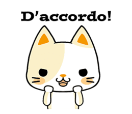 Cats with Italian ordinary words sticker #7626925