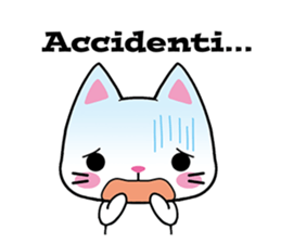 Cats with Italian ordinary words sticker #7626926