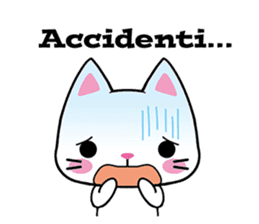Cats with Italian ordinary words sticker #7626926