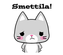 Cats with Italian ordinary words sticker #7626929