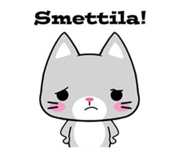 Cats with Italian ordinary words sticker #7626929