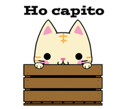 Cats with Italian ordinary words sticker #7626930