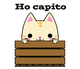 Cats with Italian ordinary words sticker #7626930