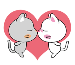 Cats with Italian ordinary words sticker #7626931