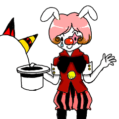 The clown and rabbit