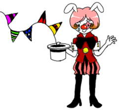 The clown and rabbit sticker #7627292