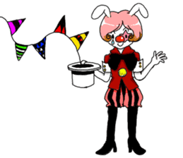 The clown and rabbit sticker #7627292