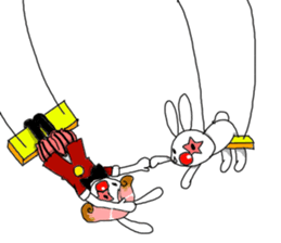 The clown and rabbit sticker #7627301