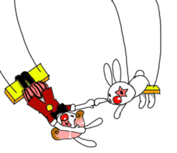 The clown and rabbit sticker #7627301