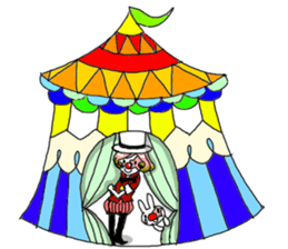 The clown and rabbit sticker #7627302