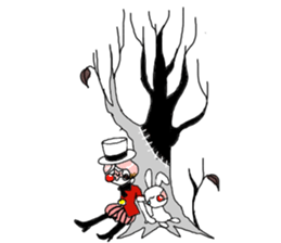 The clown and rabbit sticker #7627304