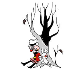 The clown and rabbit sticker #7627304