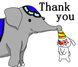 The clown and rabbit sticker #7627307