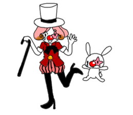 The clown and rabbit sticker #7627308