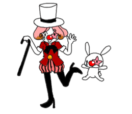 The clown and rabbit sticker #7627308