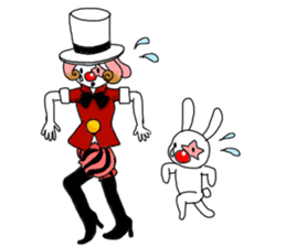 The clown and rabbit sticker #7627312