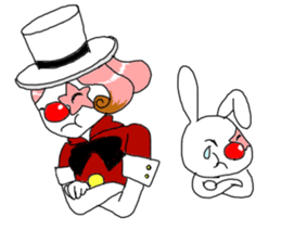 The clown and rabbit sticker #7627315