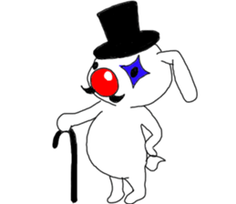 The clown and rabbit sticker #7627316