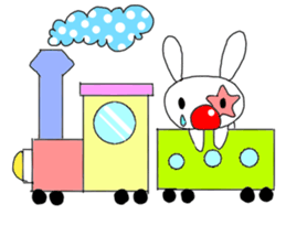 The clown and rabbit sticker #7627320