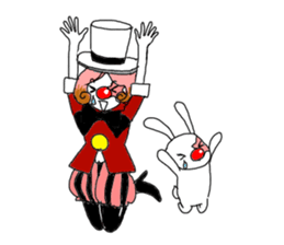 The clown and rabbit sticker #7627322