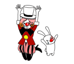 The clown and rabbit sticker #7627322