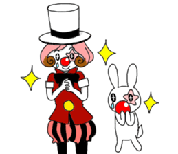 The clown and rabbit sticker #7627325