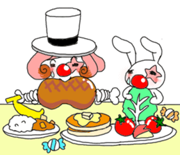 The clown and rabbit sticker #7627326