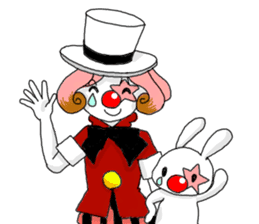 The clown and rabbit sticker #7627331