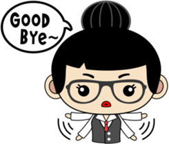 The secretary Miss say: Yes, Boss sticker #7627380