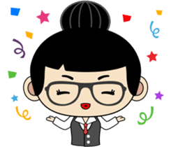 The secretary Miss say: Yes, Boss sticker #7627384