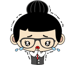 The secretary Miss say: Yes, Boss sticker #7627386