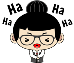 The secretary Miss say: Yes, Boss sticker #7627387