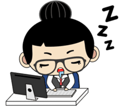 The secretary Miss say: Yes, Boss sticker #7627388