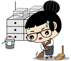 The secretary Miss say: Yes, Boss sticker #7627396