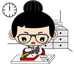 The secretary Miss say: Yes, Boss sticker #7627407