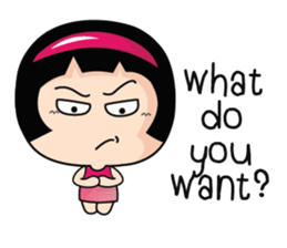 Aromi Grumpy Girl (EN) sticker #7628446