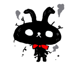 The rabbit which swelled up. sticker #7628484