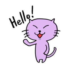 Cat of few words sticker #7632620