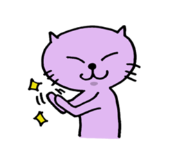 Cat of few words sticker #7632634