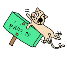 Ask?..(I am a cat) sticker #7633163