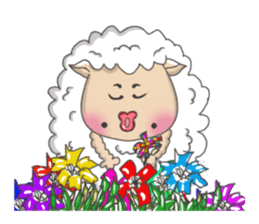 Sheep enjoy life sticker #7634957