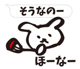 Sanuki dialect round fan rabbit sticker #7635818