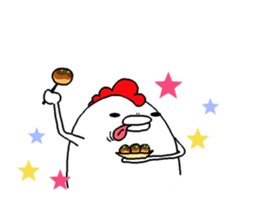 Humorous chicken Kansai Osaka dialect sticker #7636973