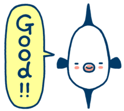 Simple and cute Mola mola (English Ver.) sticker #7637193