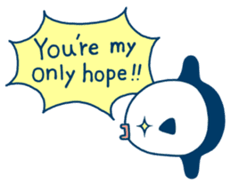 Simple and cute Mola mola (English Ver.) sticker #7637194